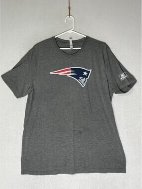 New England Patriots Bud Light Gray Crew Neck T Shirt Short Sleeve Mens Size XL